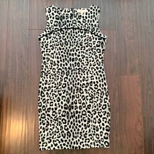 NWT Michael Kors Leopard Cheetah Animal Print Sheath Dress PL Petite Large